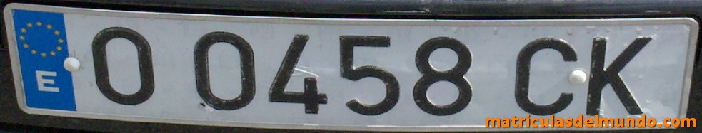 Matrícula de Asturias O-CK 0458